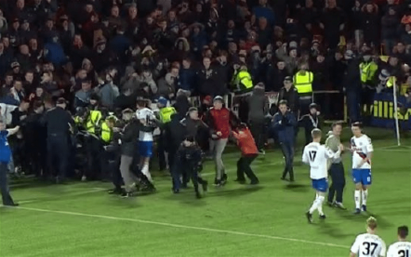 Image for These Sevco Fans Who Think They Belong On The Pitch Need To Be Properly Tackled By The Authorities.