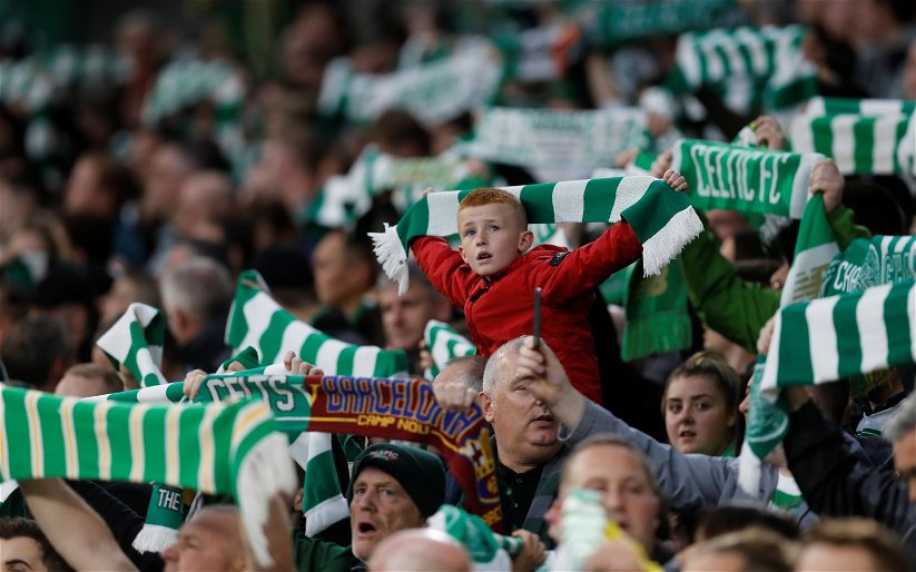 Image for Celtic Fans Celebrate On A Night When A Draw Is Enough To Get The Job Done.
