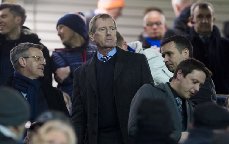 24/01/18 LADBROKES PREMIERSHIP.RANGERS v ABERDEEN.IBROX - GLASGOW .Rangers chairman Dave King takes in the game