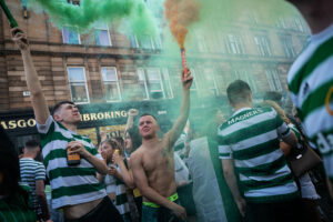 Celtic Fans in Merchant City