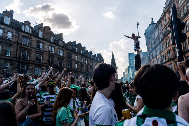 Scotland : Celtic Fans Celebrate The Championship