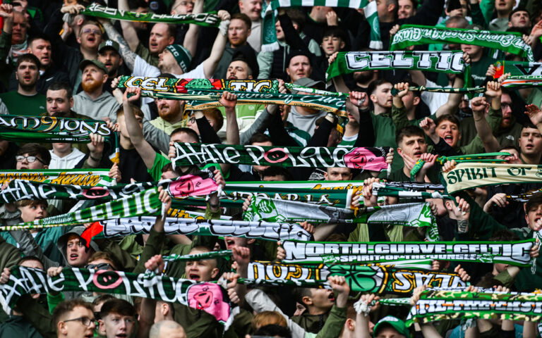 Celtic fans celebrate