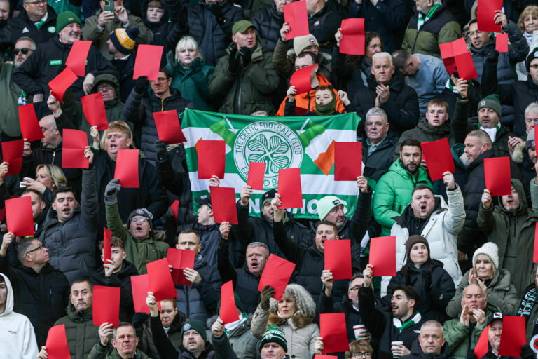 Celtic fans send the message to the board. Again.