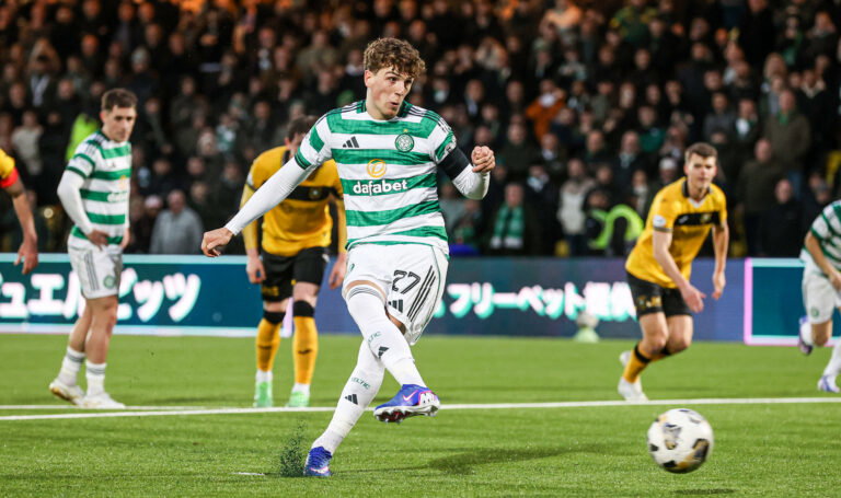 Celtic scores their penalty. Correct decision too.