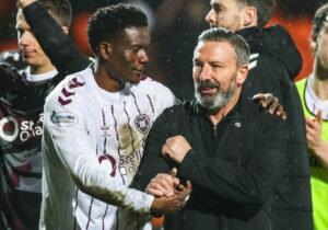 McInnes tries to put pressure on Celtic. What a fool.