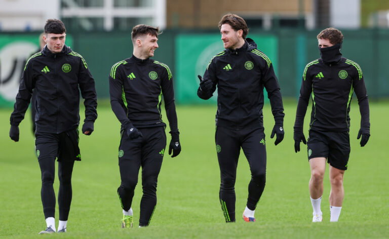 Celtic players are learning new skills. Set piece skills.