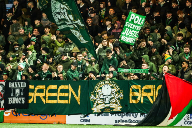 The Green Brigade. Celtic may be trying to run down the clock on them.