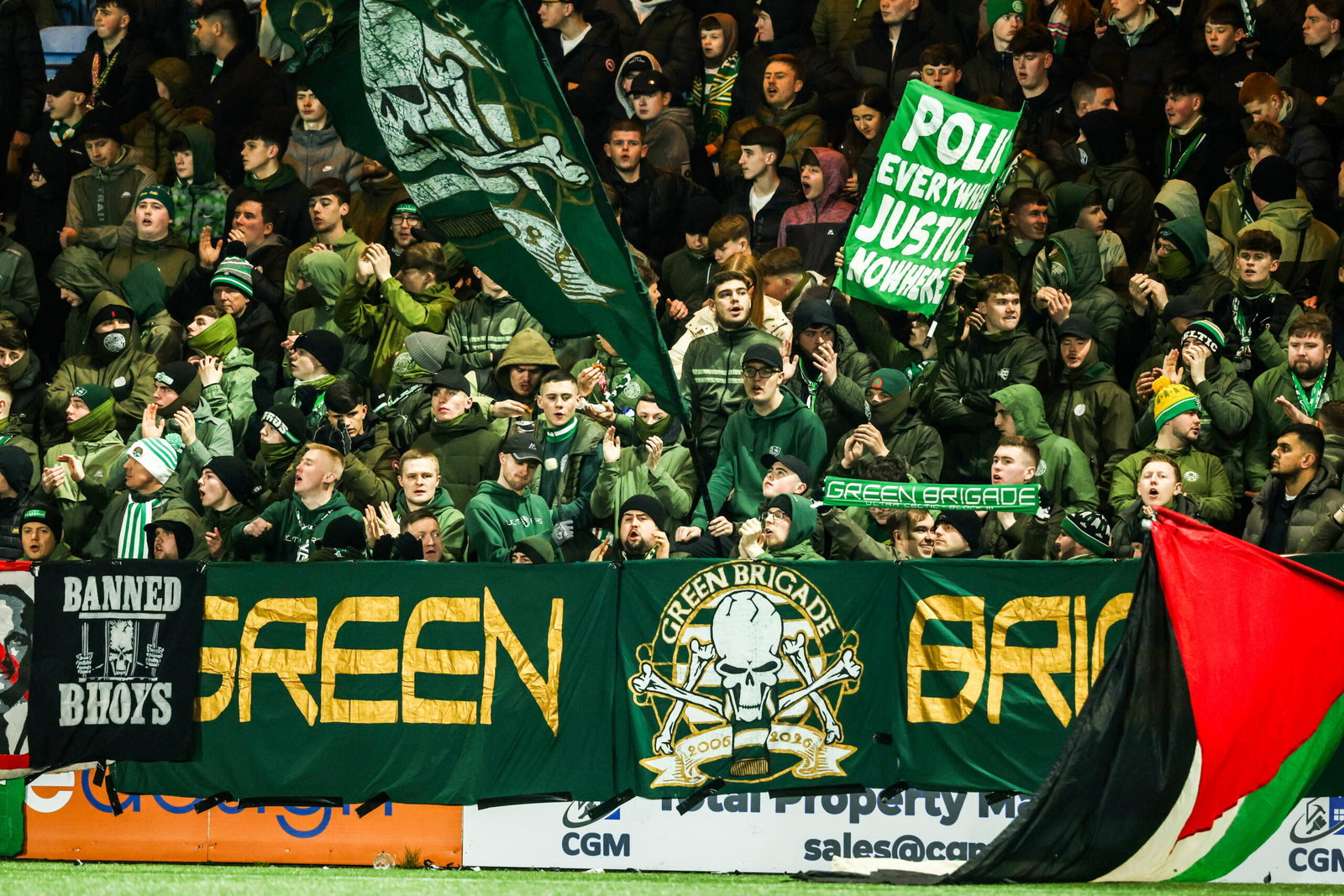 The Green Brigade. Celtic may be trying to run down the clock on them.