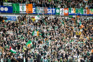 Celtic fans at Ibrox.