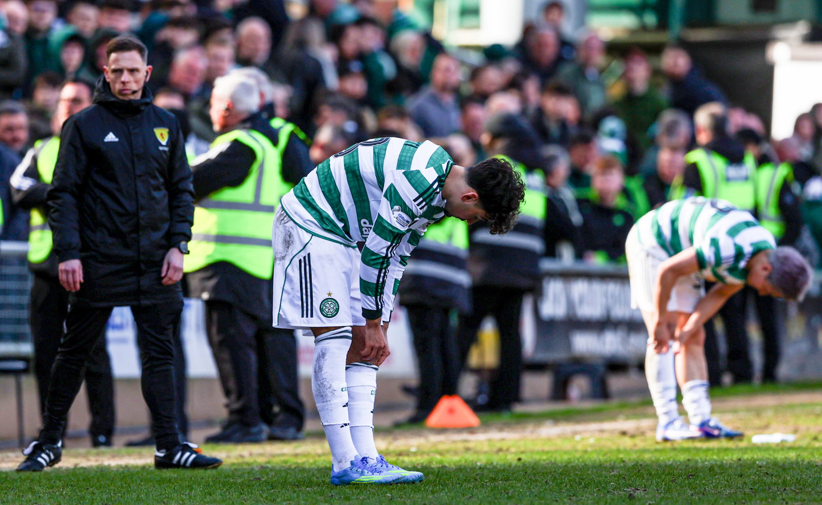 Celtic players after the game.