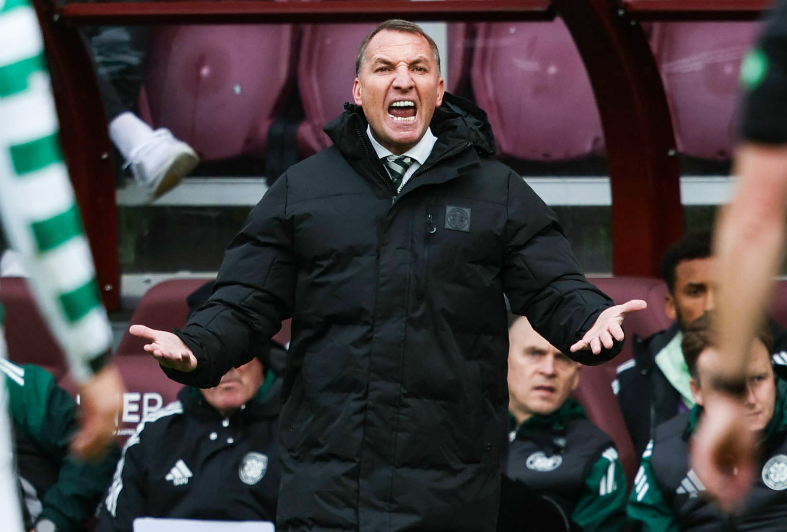 Brendan Rodgers is his last hours as Celtic boss as the darkness gathered around us.