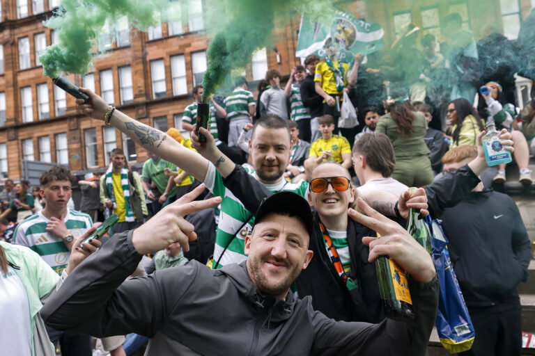 Celtic Fans React To Scottish Premiership Title Victory