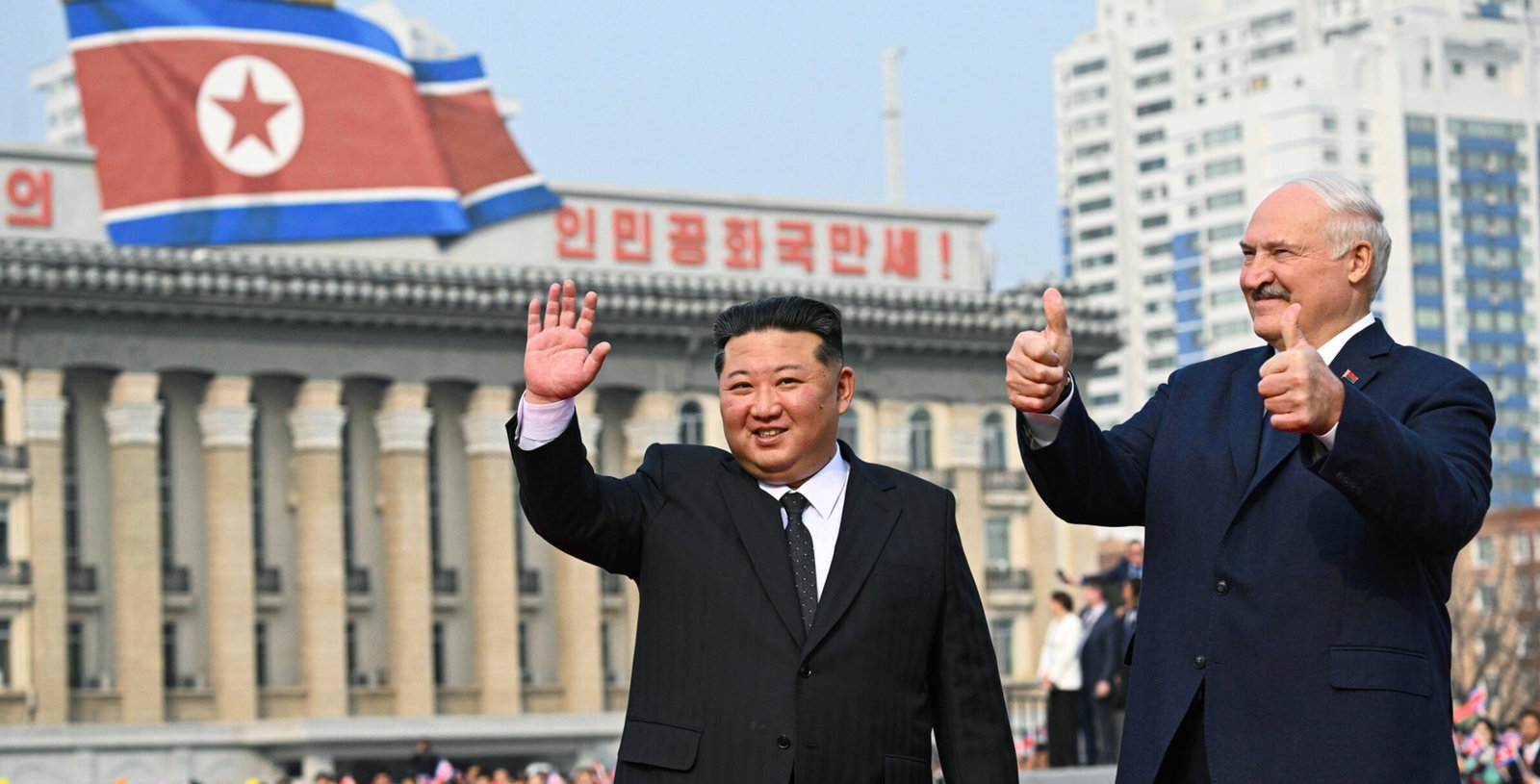 Belarusian President Aleksandr Lukashenko in North Korea