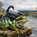 Give me an image of the frog and the scorpion