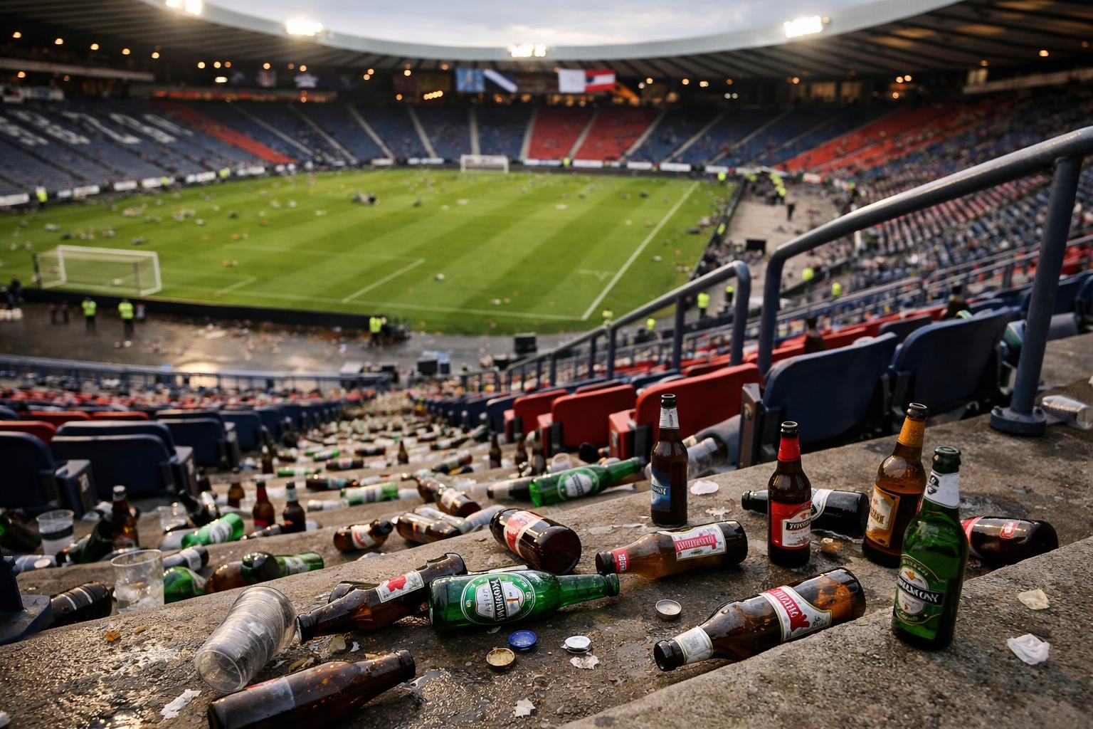 The main subject is Westminster considering bringing booze back to football grounds