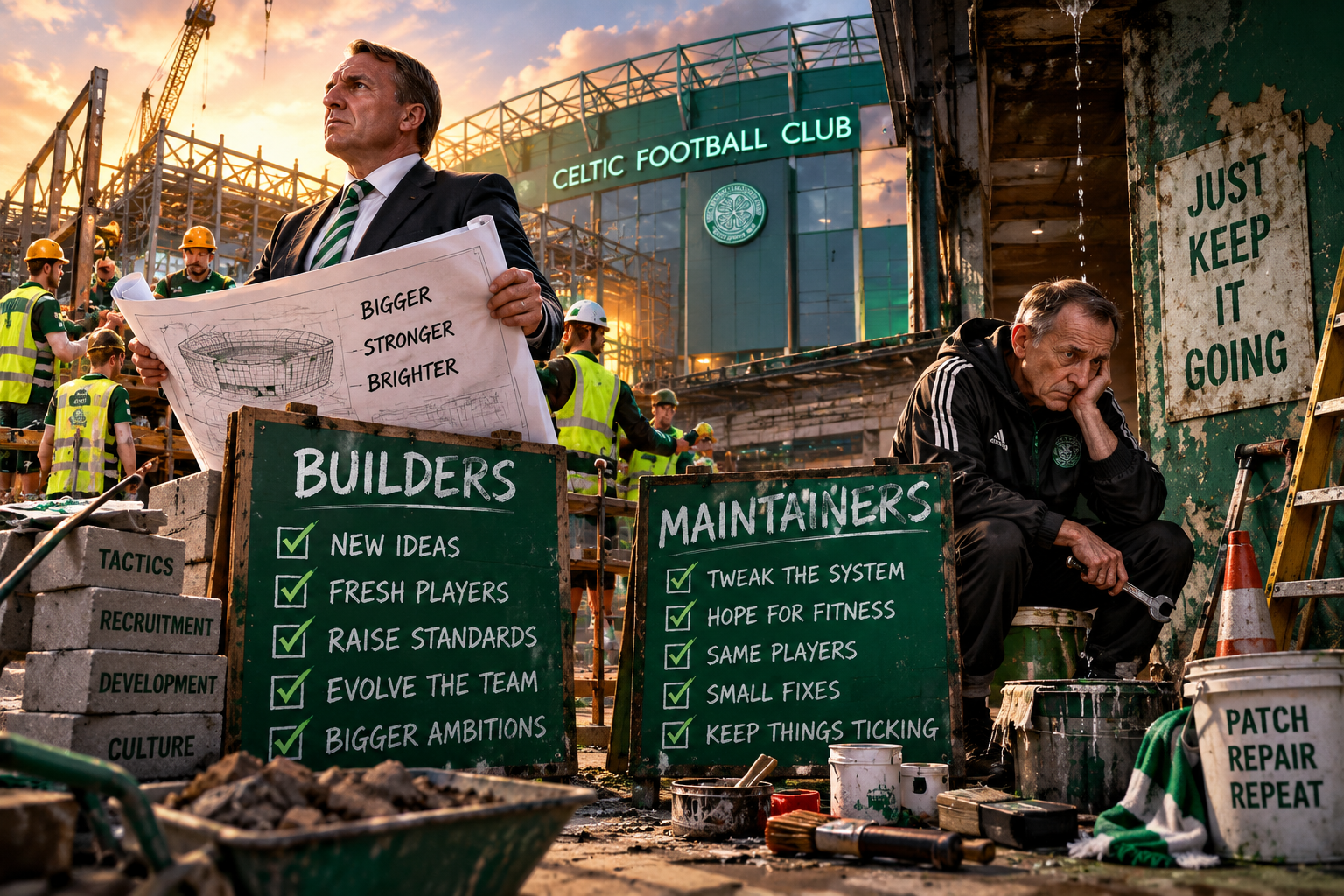 Builders vs Maintainers at Celtic Park