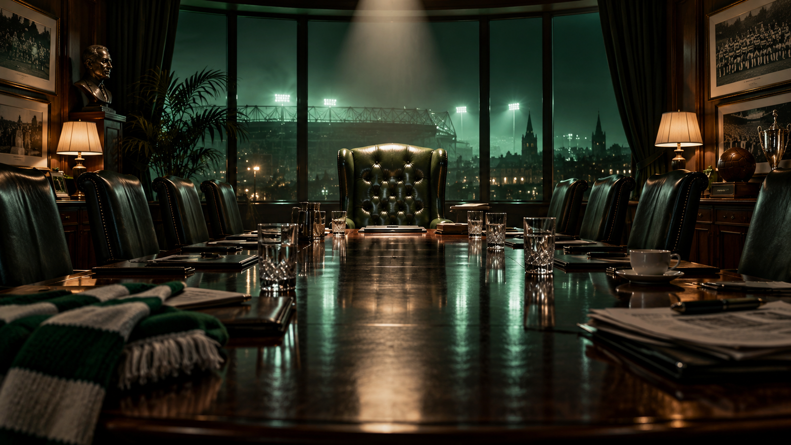 Empty Chair Over the Stadium Boardroom