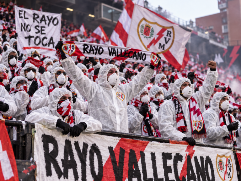 Masked Rayo Vallecano Supporters Unite